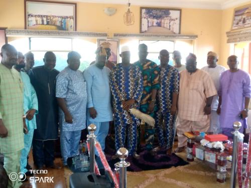 At the palace of one of our Grand Patrons - The Olowu Of Aiyepe
